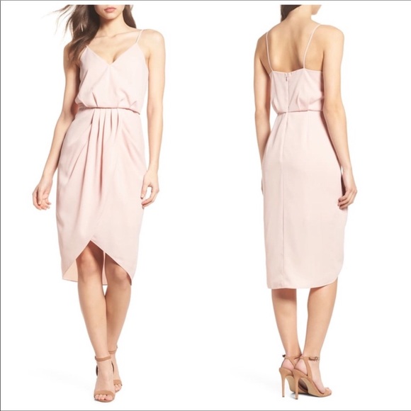 Chelsea28 Dresses & Skirts - Chelsea28 Faux Wrap Dress Pink Peach Sleeveless 14